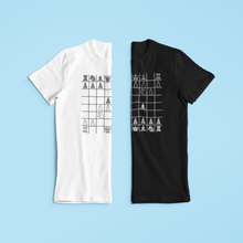 Load image into Gallery viewer, two custom chess position shirts

